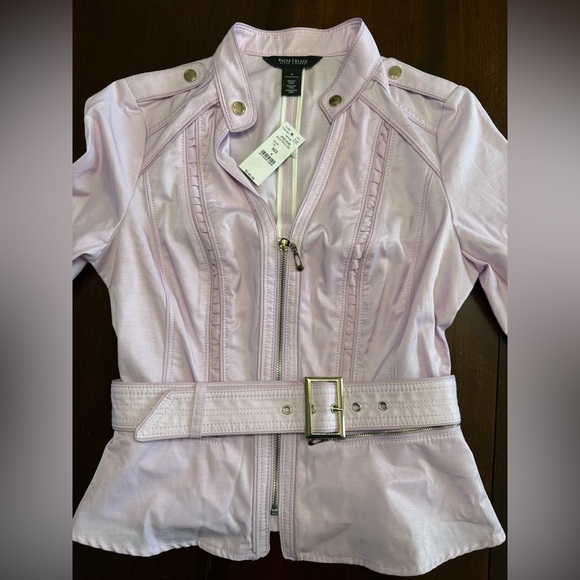 White House/Black Market Jackets & Blazers - NWT White House Black Market Elegant Lavender Belted Jacket